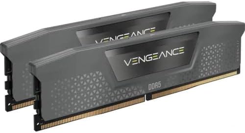 CORSAIR Vengeance DDR5 RAM 32GB  2x16GB  6400MHz CL36 48 48 104 1 35V AMD Expo Intel XMP 3 0 Desktop Computer Memory   Gray  CMK32GX5M2B6400Z36 