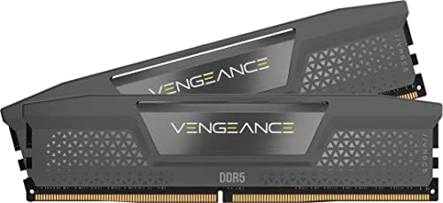 CORSAIR Vengeance DDR5 RAM 32GB  2x16GB  Up to 6000MHz CL30 36 36 76 1 40V AMD EXPO Intel XMP 3 0 Computer Memory   Grey  CMK32GX5M2B6000Z30 