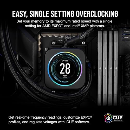 CORSAIR Vengeance DDR5 RAM 32GB  2x16GB  Up to 6000MHz CL30 36 36 76 1 40V AMD EXPO Intel XMP 3 0 Computer Memory   Grey  CMK32GX5M2B6000Z30 