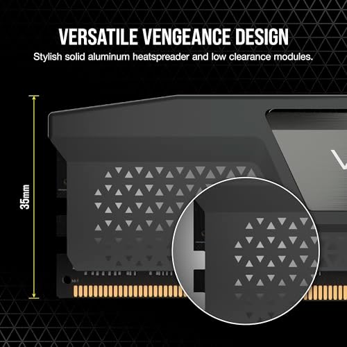 CORSAIR Vengeance DDR5 RAM 32GB  2x16GB  Up to 6000MHz CL30 36 36 76 1 40V AMD EXPO Intel XMP 3 0 Computer Memory   Grey  CMK32GX5M2B6000Z30 