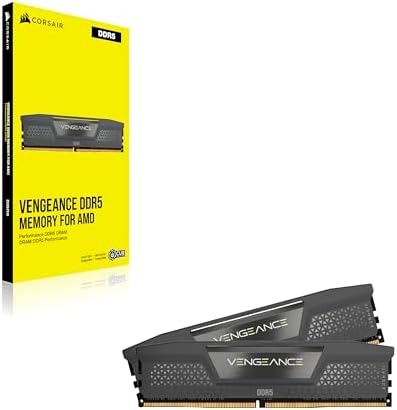 CORSAIR Vengeance DDR5 RAM 32GB  2x16GB  Up to 6000MHz CL30 36 36 76 1 40V AMD EXPO Intel XMP 3 0 Computer Memory   Grey  CMK32GX5M2B6000Z30 