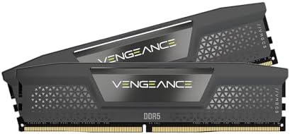 CORSAIR Vengeance DDR5 RAM 32GB  2x16GB  Up to 6000MHz CL30 36 36 76 1 40V AMD EXPO Intel XMP 3 0 Computer Memory   Grey  CMK32GX5M2B6000Z30 
