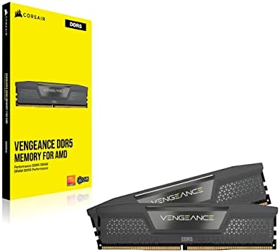 CORSAIR Vengeance DDR5 RAM 32GB  2x16GB  Up to 6000MHz CL36 44 44 96 1 35V AMD EXPO Intel XMP 3 0 Computer Memory   Grey  CMK32GX5M2E6000Z36 