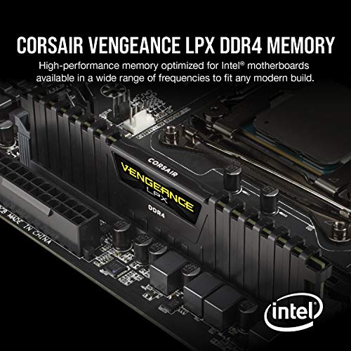 CORSAIR Vengeance LPX DDR4 RAM 32GB  2x16GB  3200MHz CL16 20 20 38 1 35V Intel AMD Desktop Computer Memory   Black  CMK32GX4M2E3200C16