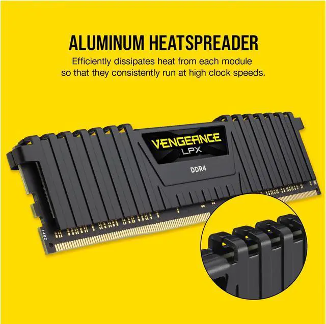 CORSAIR Vengeance LPX 32GB  2 x 16GB  288 Pin PC RAM DDR4 3600  PC4 28800  Desktop Memory Model CMK32GX4M2D3600C18