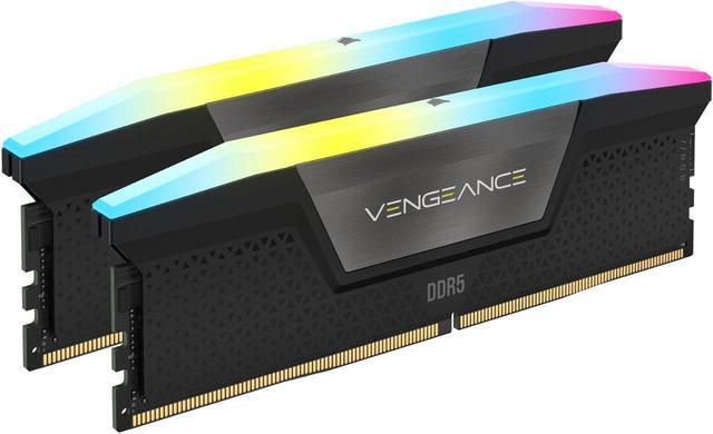 CORSAIR Vengeance RGB 32GB  2 x 16GB  288 Pin PC RAM DDR5 6000  PC5 48000  Desktop Memory Model CMH32GX5M2E6000C36
