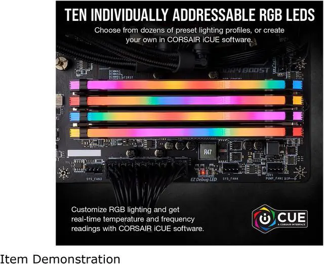 CORSAIR Vengeance RGB Pro 32GB  2 x 16GB  288 Pin PC RAM DDR4 3200  PC4 25600  Desktop Memory Model CMW32GX4M2E3200C16
