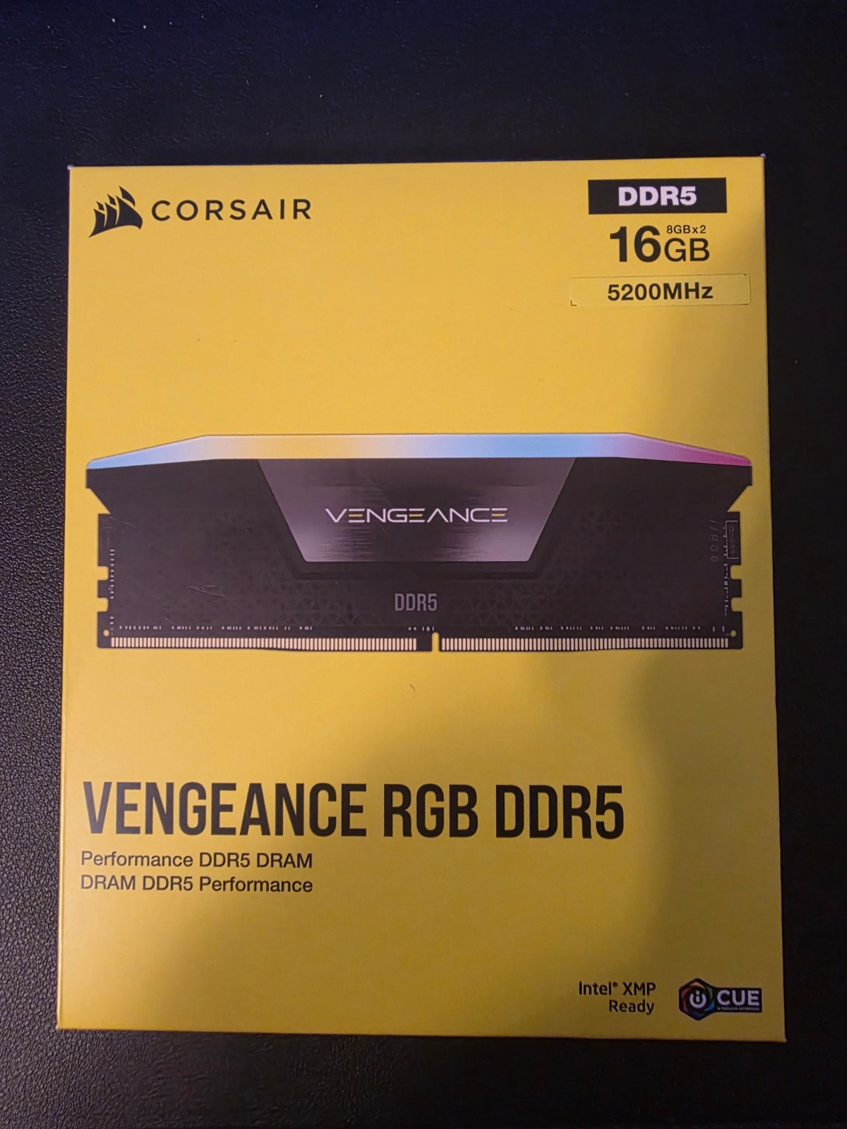 CORSAIR Vengeance RGB 16GB  2 x 8GB  288 Pin PC RAM DDR5 5200  PC5 41600