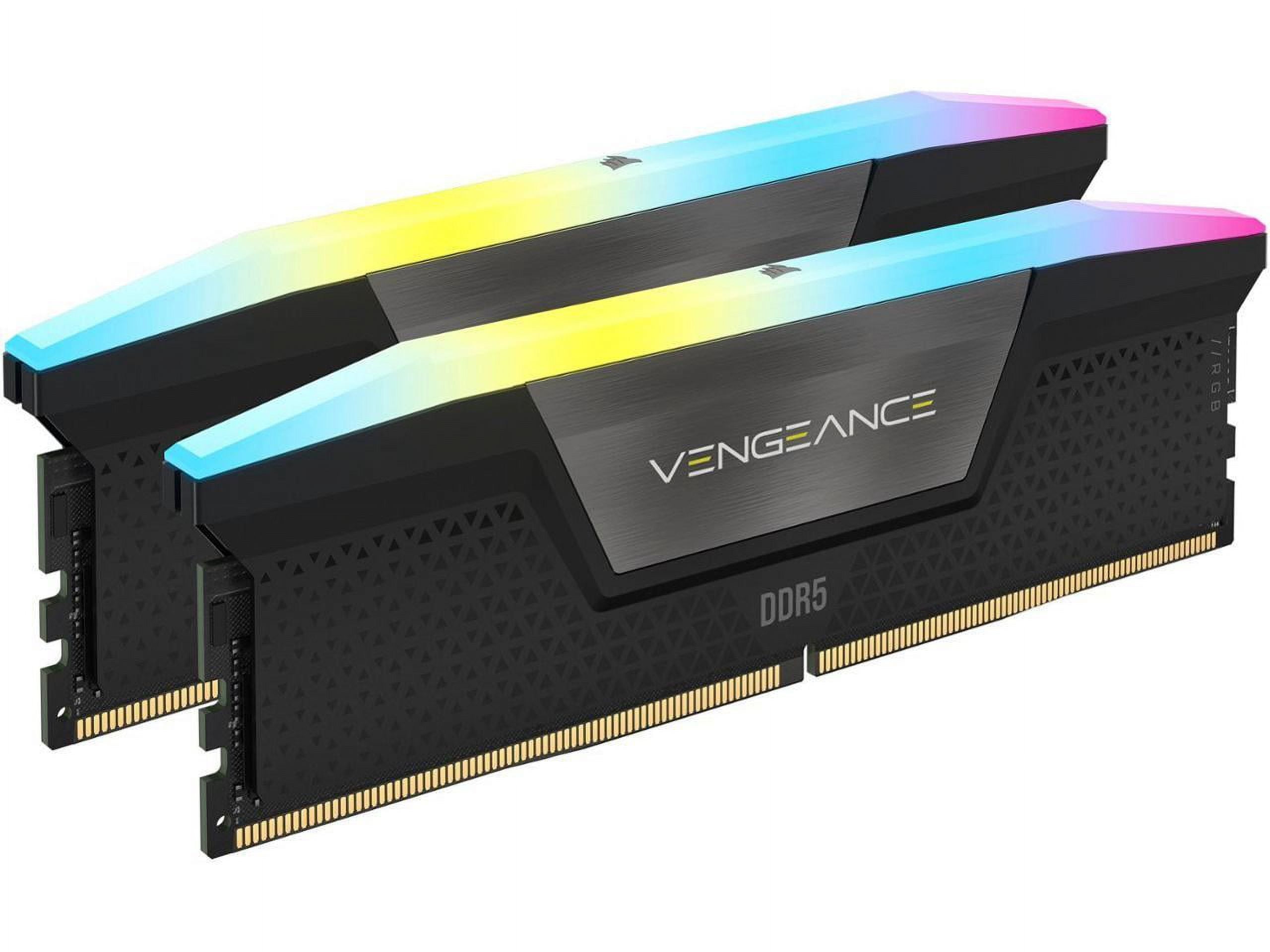 CORSAIR Vengeance RGB 32GB  2 x 16GB  288 Pin PC RAM DDR5 6400  PC5 51200  Desktop Memory Model CMH32GX5M2N6400C36