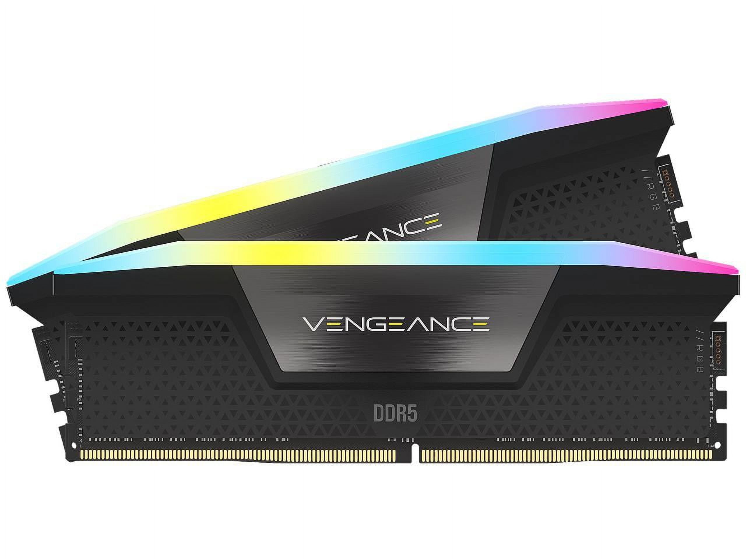 CORSAIR Vengeance RGB 32GB  2 x 16GB  288 Pin PC RAM DDR5 6400  PC5 51200  Desktop Memory Model CMH32GX5M2N6400C36