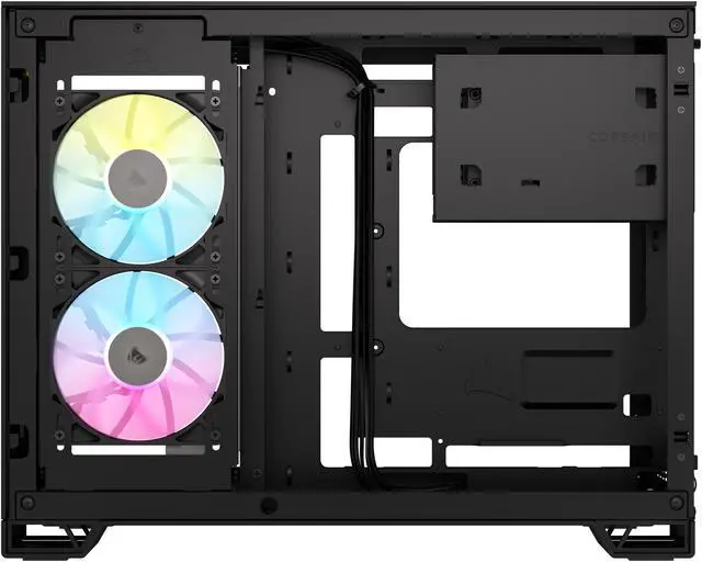 CORSAIR iCUE LINK 2500X RGB Micro ATX Dual Chamber PC Case   Two Tempered Glass Panels   2x RX120 RGB  Fans Included   Highly Customizable