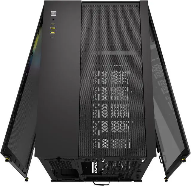 CORSAIR iCUE LINK 2500X RGB Micro ATX Dual Chamber PC Case   Two Tempered Glass Panels   2x RX120 RGB  Fans Included   Highly Customizable