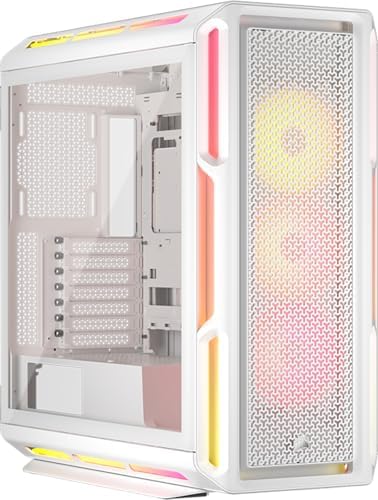 CORSAIR iCUE Link 5000T LX RGB Mid Tower ATX PC Case   3X Pre Installed LX120 RGB Fans  Integrated Aurora RGB Light Strips  Spacious Interior  iCUE Link System Hub Included   Black