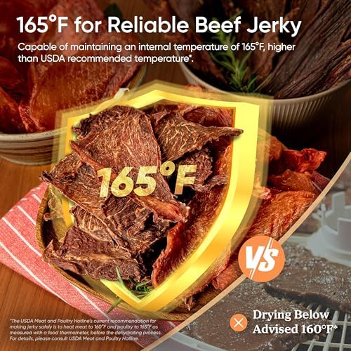 COSORI Food Dehydrator  Bigger Than 7 Trays with Large 6 5 Drying Space  600W Power Saves More Time Than 480W  165 F Dehydrated Dryer for Jerky  Herbs  Meat  Fruit  and Yogurt  Silver Stainless Steel