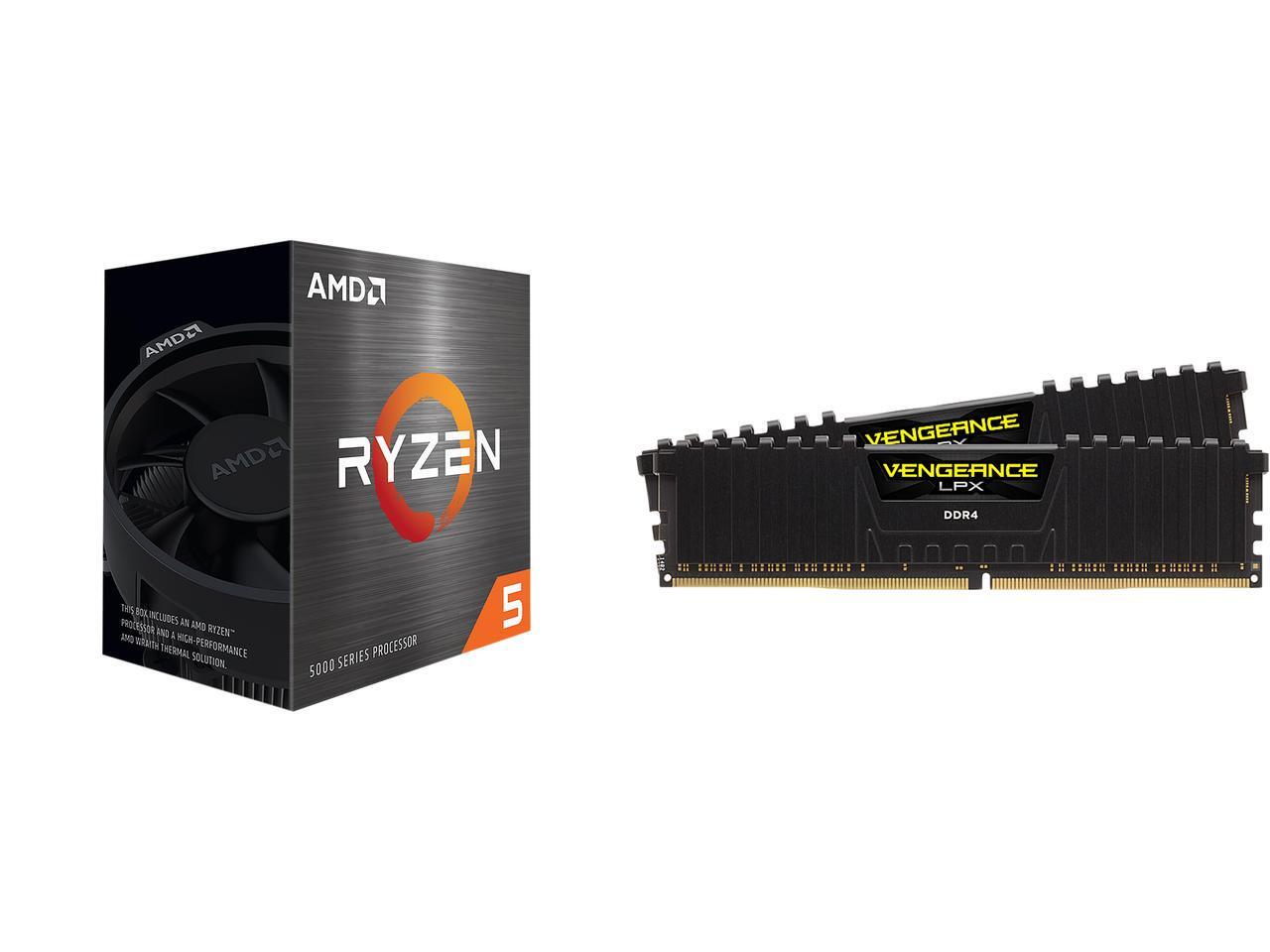 CPU Memory Combo    AMD Ryzen 5 5500 Bundle with  Corsair CMK32GX4M2E3200C16