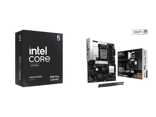 CPU Motherboard Combo    Intel BX80768250K Bundle with  ASRock B860 Rock WiFi 7