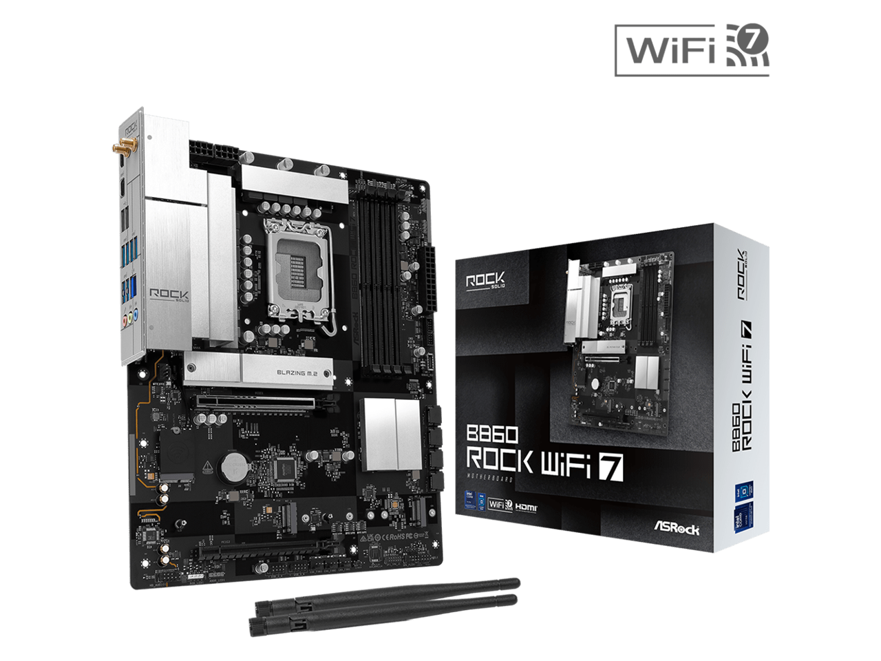 CPU Motherboard Combo    Intel BX80768250K Bundle with  ASRock B860 Rock WiFi 7