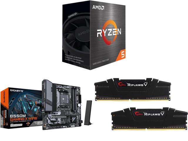 CPU Motherboard Memory Combo    AMD Ryzen 5 5500 Bundle with  GIGABYTE B550M GAMING X WIFI6  and G SKILL F4 3200C16D 16GVKB