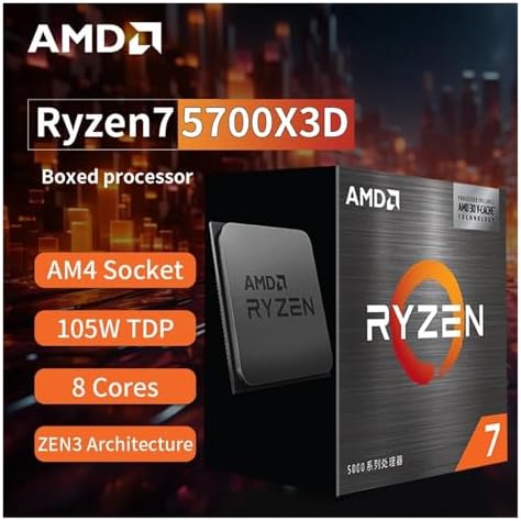 CPU Processor AMD Ryzen 7 5700X3D Box CPU Gaming Processor 8 Core 16 Thread 4 1GHz 7NM 100MB Game Socket AM4 CPU Processor Brand 2024