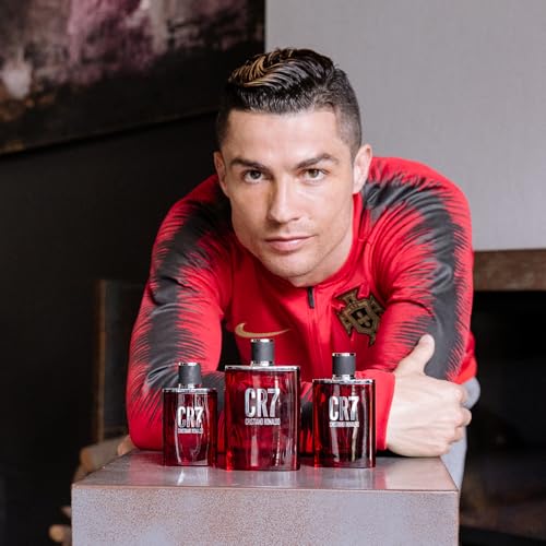 CR7 Cristiano Ronaldo - Eau De Toilette Aroma de colonia para hombre, aroma amaderado, almizclado con lavanda, cardamomo, tabaco y cedro, de la colección original de fragancias para hombre de
