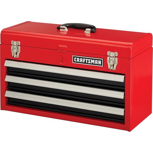 CRAFTSMAN 20 in Wide 3 Drawer Metal Tool Box With Ball Bearing Drawers  CMST98245RB 