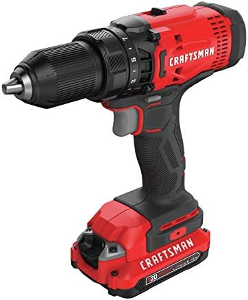 CRAFTSMAN V20 Cordless Drill/Driver Kit  1/2 inch  Battery and Charger Included  CMCD700C1 