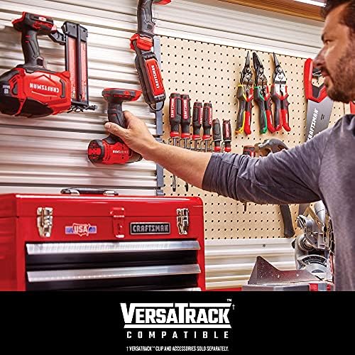 CRAFTSMAN V20 MAX Cordless Drill Driver and Impact Driver Set  Power Tool Set with 2 Batteries and Charger  LED Work Light  2 Bits  Bag  CMCK200C2