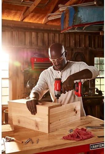 CRAFTSMAN V20 MAX Cordless Drill Driver and Impact Driver Set  Power Tool Set with 2 Batteries and Charger  LED Work Light  2 Bits  Bag  CMCK200C2