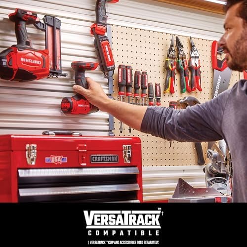 CRAFTSMAN V20 MAX Cordless Drill Driver and Impact Driver Set  Power Tool Set with 2 Batteries and Charger  LED Work Light  2 Bits  Bag  CMCK200C2