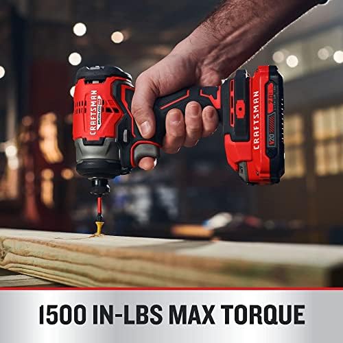 CRAFTSMAN V20 RP Cordless Drill and Impact Driver  Brushless Power Tool Combo Kit  2 Batteries and Charger Included  CMCK211C2 