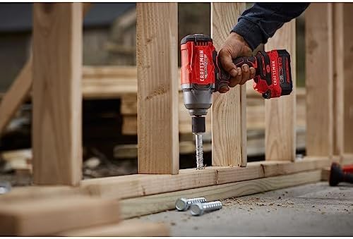 CRAFTSMAN V20 RP Impact Wrench  Cordless  Brushless  High Torque  1/2 Inch  4Ah Battery and Charger Included  CMCF940M1