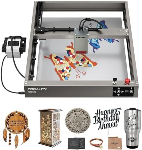 CREALITY FALCON2 40W Laser Engraver Machine with Air Assist  240W Laser Engraver and Cutter Machine for Wood Metal Crafting Customized Gift and Batch Produce