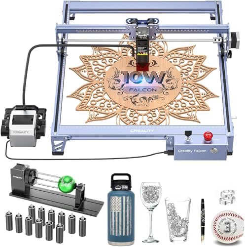 CREALITY FALCON2 40W Laser Engraver Machine with Air Assist  240W Laser Engraver and Cutter Machine for Wood Metal Crafting Customized Gift and Batch Produce