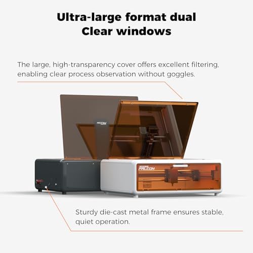 CREALITY FALCON A1 10W Laser Engraver  80W Enclosed Laser Cutter and Engraver Machine with Air Assist  Smart Camera Positioning  600mm/s Speed  Smart Material Recognition  Ideal for Wood & Metal