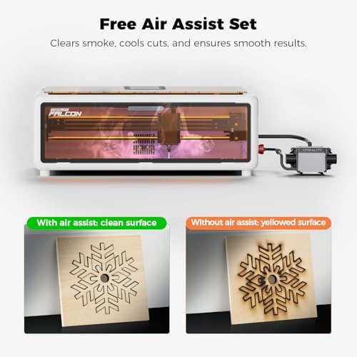 CREALITY FALCON A1 10W Laser Engraver  80W Enclosed Laser Cutter and Engraver Machine with Air Assist  Smart Camera Positioning  600mm/s Speed  Smart Material Recognition  Ideal for Wood & Metal
