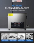 CREWORKS 6L Ultrasonic Cleaner with Degas Gentle Modes 300W Heater 30min Timer