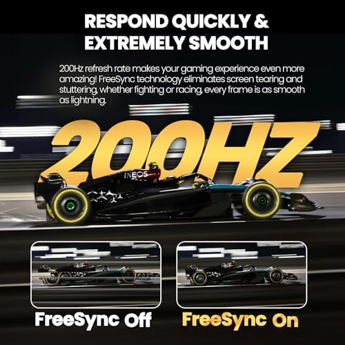 CRUA 24 Inch 200hz/180hz Curved Gaming Monitor  FHD 1080P Frameless Computer Monitors  Support AMD freesync Low Motion Blur  Eye Care  DisplayPort  HDMI  Compatible Wall Mountable Installs Black