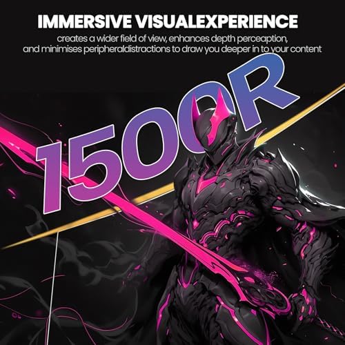 CRUA 27 Curved Gaming Monitor  FHD 1920x1080P  144Hz/180Hz Computer Monitor  1800R VA Screen  120  sRGB  AMD FreeSync  HDMI & DP  Wall Mount Install  Black