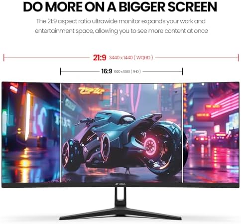 CRUA 27 Curved Gaming Monitor  FHD 1920x1080P  144Hz/180Hz Computer Monitor  1800R VA Screen  120  sRGB  AMD FreeSync  HDMI & DP  Wall Mount Install  Black
