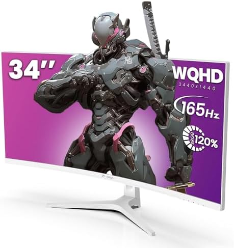 CRUA - Monitor curvo para juegos de 27 pulgadas, FHD 1920x1080P, monitor de computadora de 144Hz/180Hz, pantalla VA de 1800R, 120% sRGB, AMD FreeSync, HDMI y DP, instalación para montaje en pared