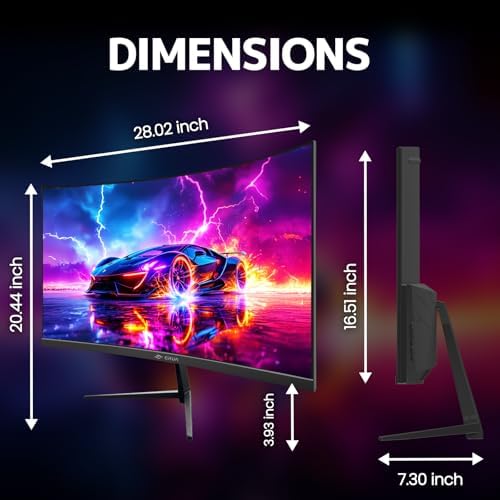 CRUA 32 Curved Gaming Monitor  2K QHD 2560x1440  144Hz/165Hz VA Display  1800R Screen  120  sRGB  AMD FreeSync  Low Blue Light  HDMI& DP  Wall Mountable PC Monitor for Gaming  Streaming & Work  Black