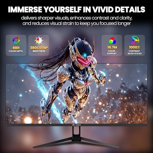 CRUA 34 Gaming Monitor 165Hz/144Hz  UWQHD 3440x1440P IPS Ultrawide Screen Computer Monitors with Built in Speakers  Supports FreeSync  120  sRGB  PIP/PBP  HDMI2 0 & DP1 4  Wall Mount&Tilt Adjustable