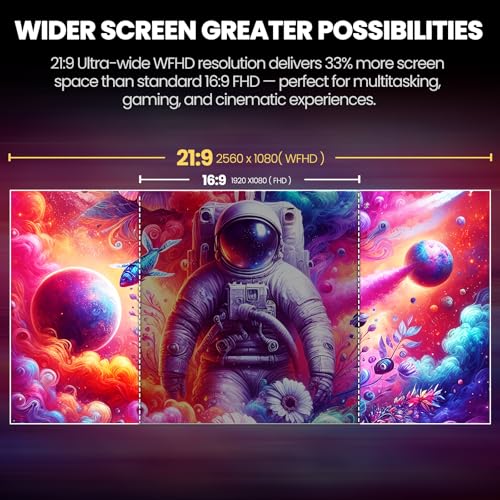 CRUA 34 Ultrawide Gaming Monitor 120HZ  21 9 WFHD 2560X1080 IPS Panel Computer Monitors with Built in Speakers  Support AMD FreeSync  120  sRGB  DP1 4 & HDMI1 4  Wall Mountable Installs White