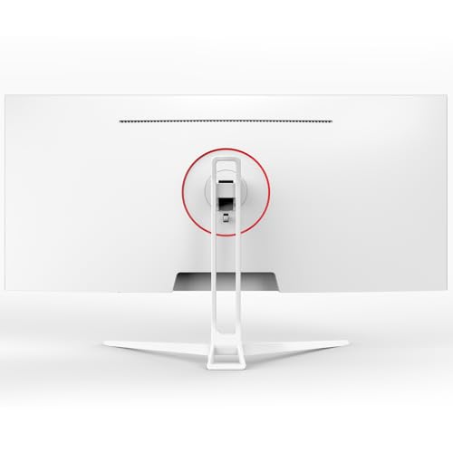 CRUA 34 White Gaming Monitor  165HZ/144HZ  WQHD 3440x1440P  IPS UltraWide Screen Computer Monitors with Built in Speakers  Supports FreeSync  120  sRGB  HDMI 2 0 & DP 1 4  Wall Mountable Installs
