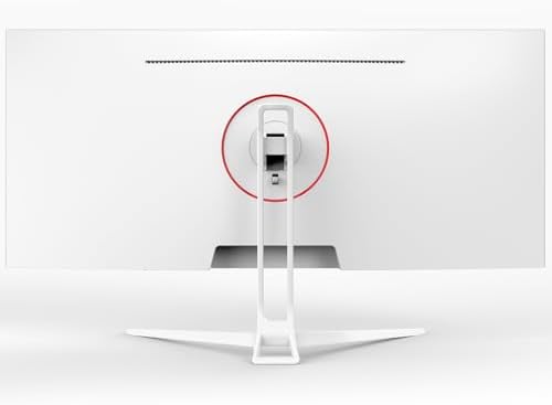 CRUA 34 White Gaming Monitor  165HZ/144HZ  WQHD 3440x1440P  IPS UltraWide Screen Computer Monitors with Built in Speakers  Supports FreeSync  120  sRGB  HDMI 2 0 & DP 1 4  Wall Mountable Installs