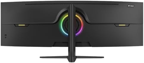 CRUA 49 Curved Gaming Monitor   DQHD 5120   1440   144Hz/165Hz  1500R  32 9  AMD FreeSync  120  sRGB  Height Adjustable Ultra Wide Screen Monitors  HDMI 2 1 & DP 1 4  Wall Mount Install  Black