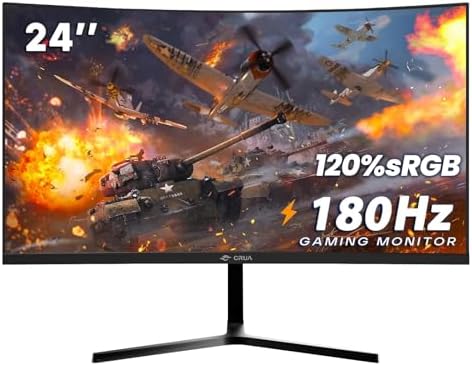CRUA 49 Curved Gaming Monitor   DQHD 5120   1440   144Hz/165Hz  1500R  32 9  AMD FreeSync  120  sRGB  Height Adjustable Ultra Wide Screen Monitors  HDMI 2 1 & DP 1 4  Wall Mount Install  Black