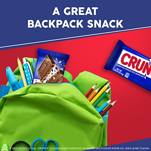 CRUNCH  Bulk 18 Pack  Milk Chocolate and Crisped Rice  Full Size Individually Wrapped Candy Bars  1 55 oz Each