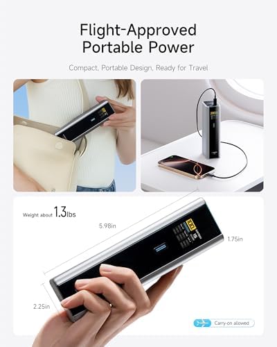 CUKTECH 15 Ultra Power Bank for Laptop  20 000mAh 140W Portable Charger  Smart Display  External Battery for Outdoor Work and Travel  for iPhone 16/15  MacBook  Samsung  and More  Flight Approved 