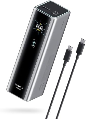 CUKTECH 15 Ultra Power Bank for Laptop  20 000mAh 140W Portable Charger  Smart Display  External Battery for Outdoor Work and Travel  for iPhone 16/15  MacBook  Samsung  and More  Flight Approved